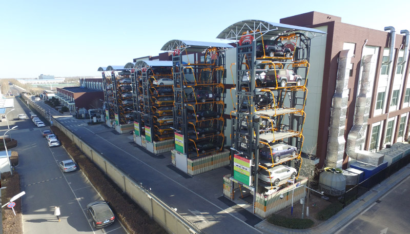Vertical circulation intelligent three-dimensional parking lot of Beijing Automobile Institute