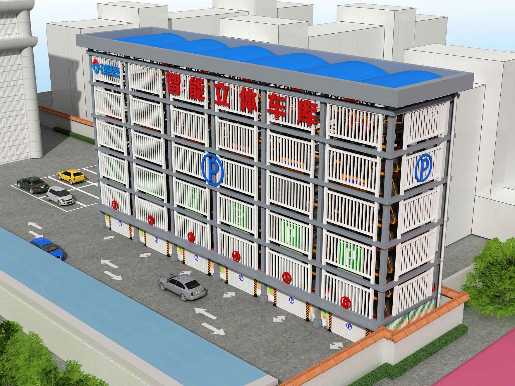 Liaocheng Intermediate People's Court Vertical Circulation Intelligent Three-dimensional Parking Lot